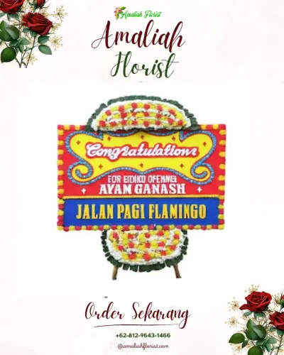 Bunga Papan Congratulation di Tening